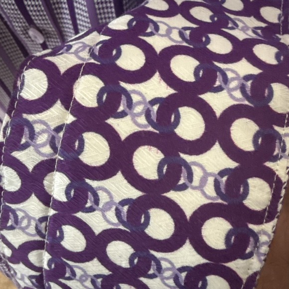 Robert Graham Shirt Men 2XL Flip Cuff Striped Purple 70's Retro Party Loud - Picture 5 of 6